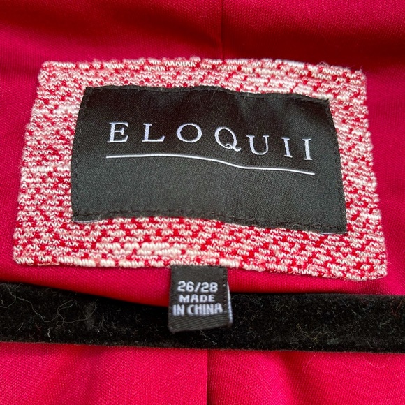 ELOQUII Women’s Plus Knit Moro Jacket Heather Red Size 26/28 with Pockets - Picture 2 of 10